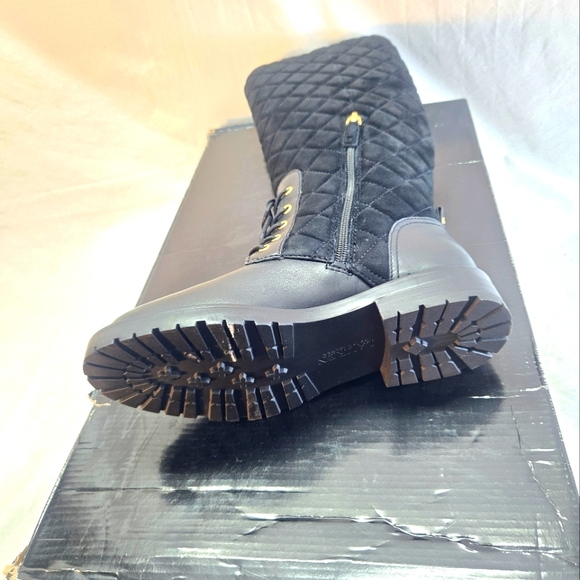 Lauren Ralph Lauren Hollie II Tall Riding Boots Womens 5.5 Black Quilted New - Picture 4 of 6